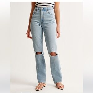 Abercrombie Ultra High Rise 90s Straight Jean Curve Love